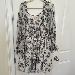 Rachel Parcell Black and White Floral Dress